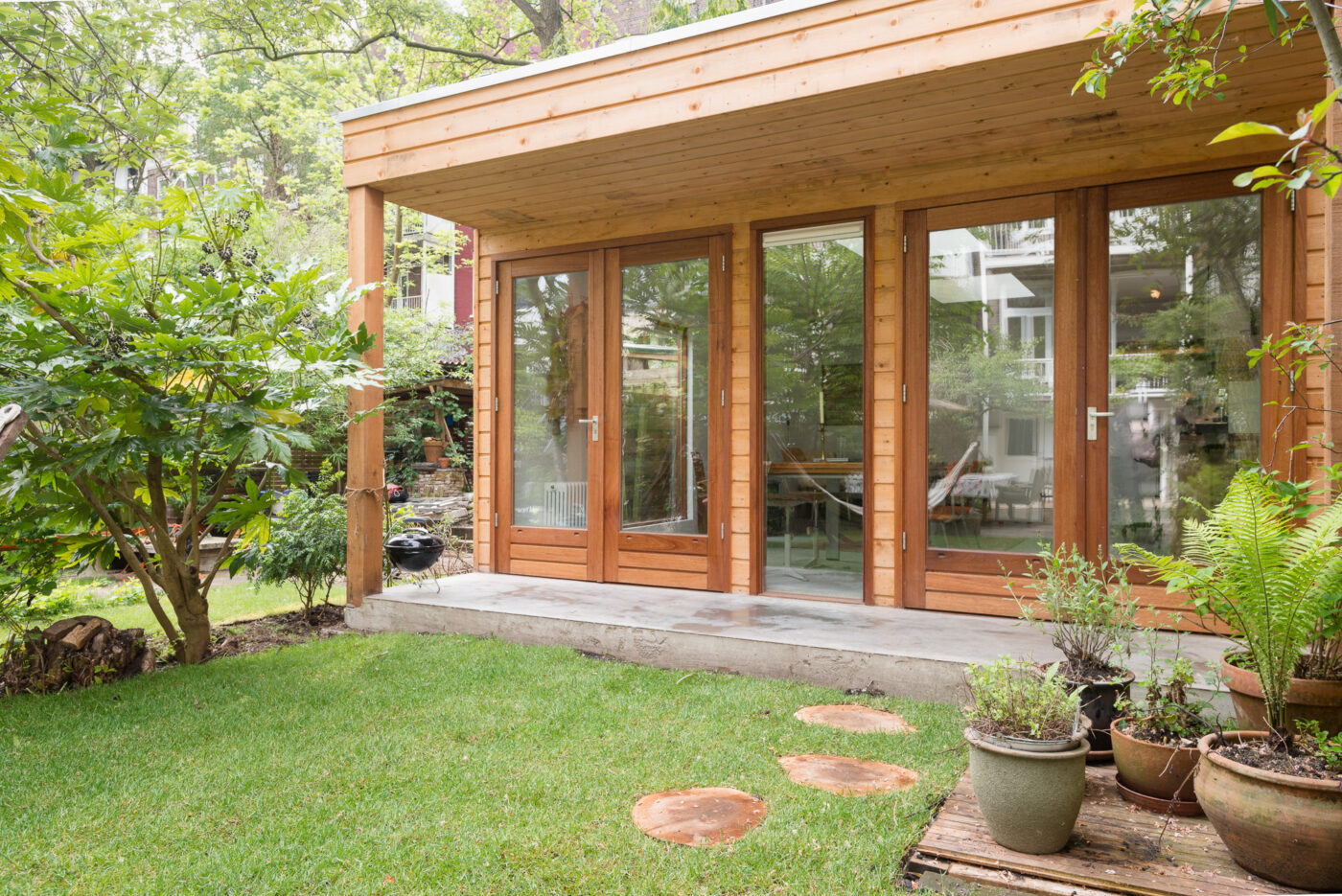 Een afbeelding van een prefab seniorenwoning.